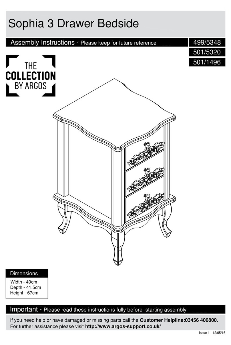 Argos Sophia 499/5348 Assembly instructions