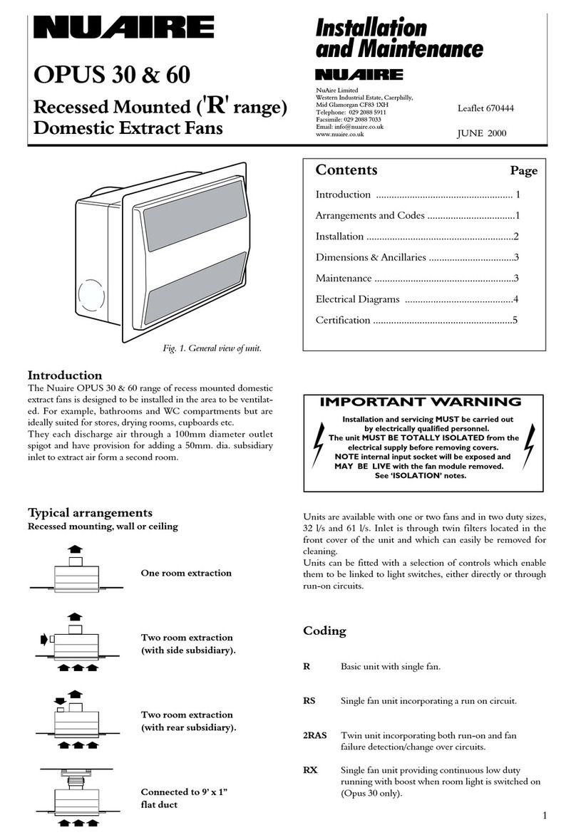 NuAire R Series Instruction Manual
