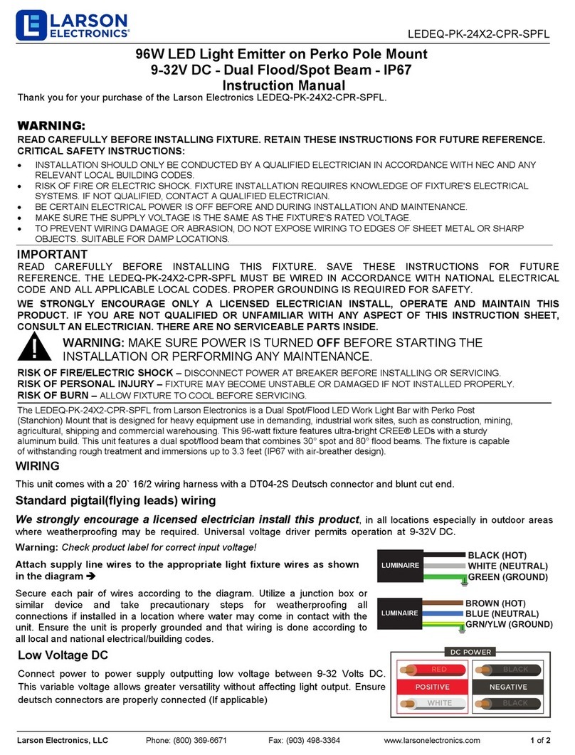 Larson Electronics LEDEQ-PK-24X2-CPR-SPFL instruction manual