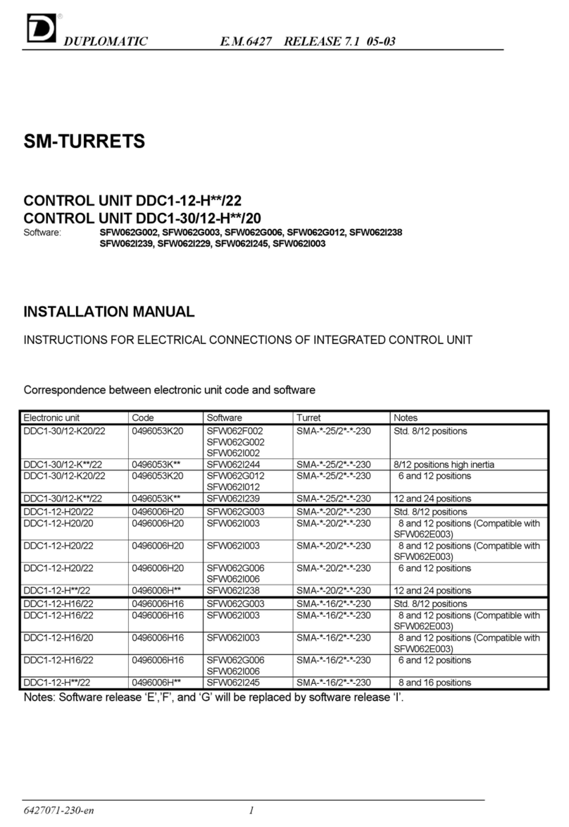 Duplomatic DDC1-12-H Series installation manual