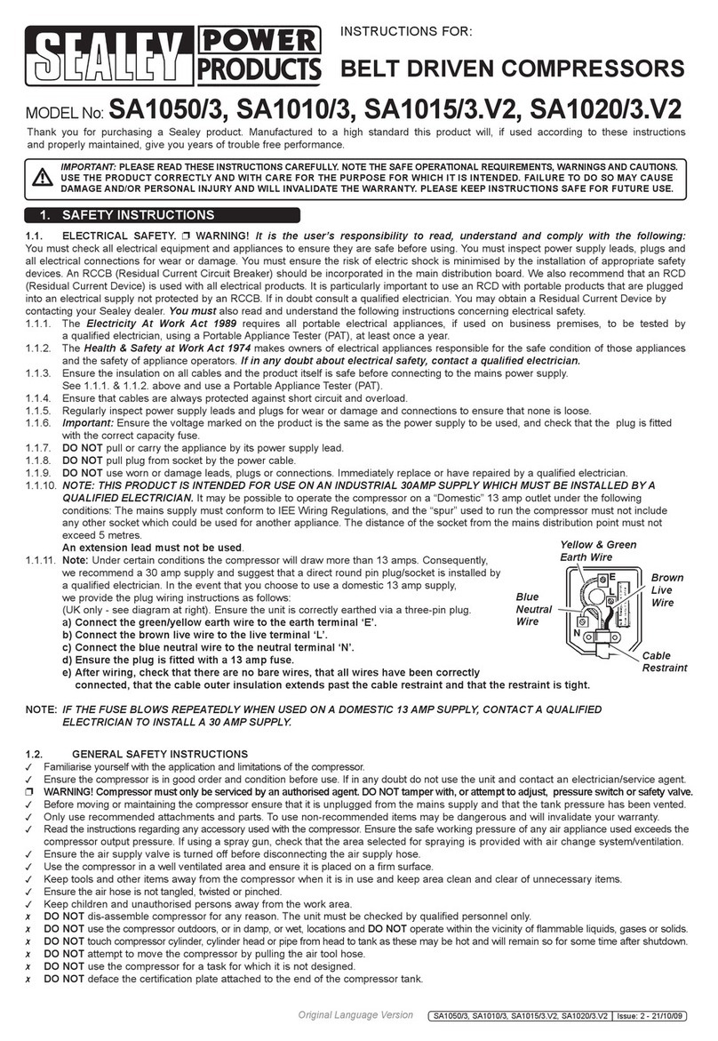 Sealey SA1050/3 instructions