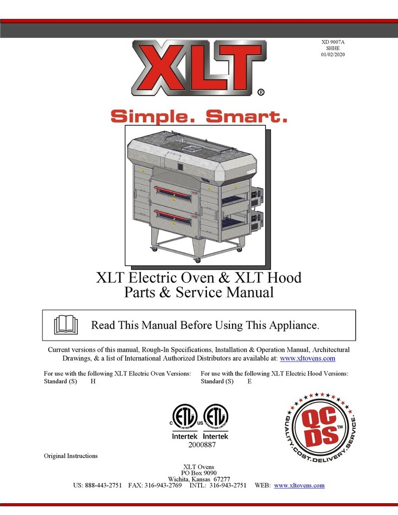 XLT Ovens XP-5201-208-4.5 Parts & service manual