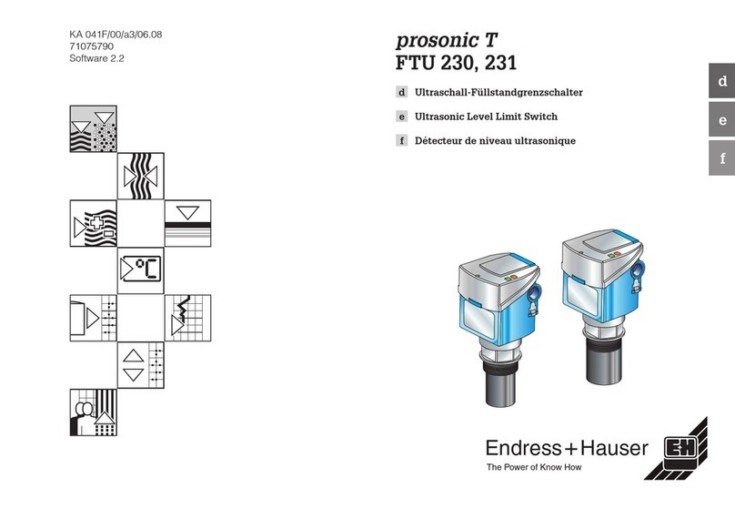 Endress+Hauser prosonic T FTU 230 User manual Endress+Hauser prosonic T FTU 230 User manual