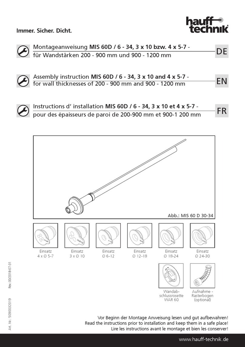 Haufftechnik MIS 60D Assembly instruction