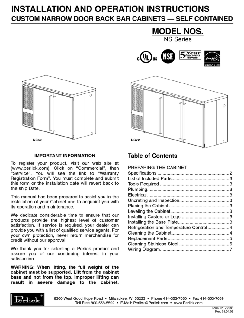 Perlick NS Series User manual