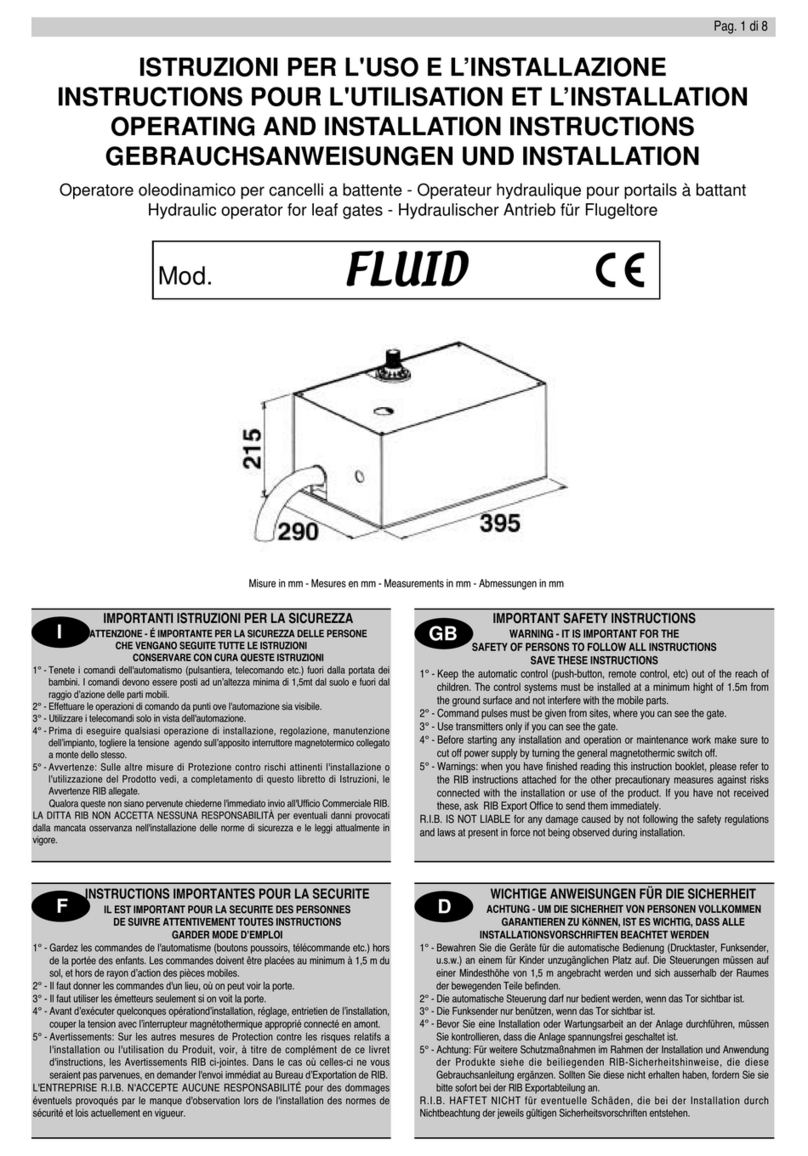 RIB FLUID Operating and installation instructions