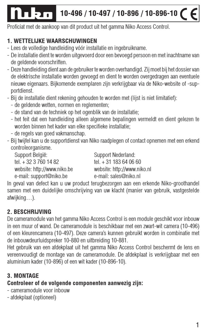 Niko 10-496 User manual
