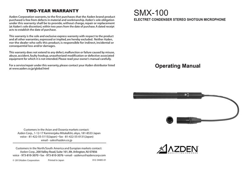 Azden SMX-100 operating manual