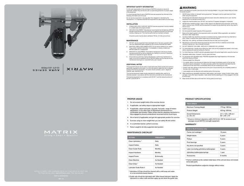 Matrix AURA Series User manual