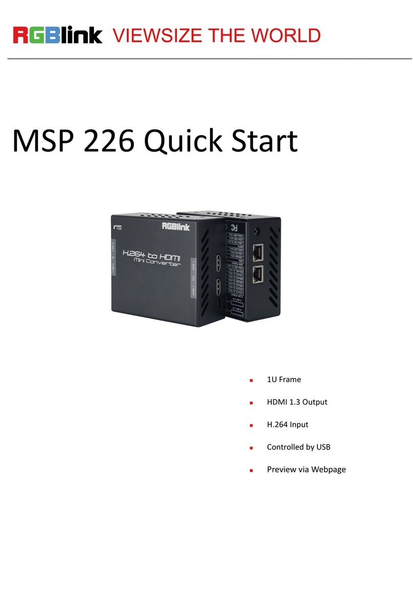 RGBlink MSP 226 User manual RGBlink MSP 226 User manual