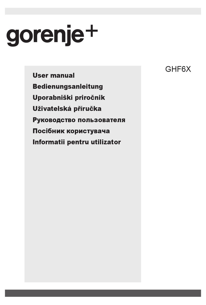 Gorenje Plus GHF6X user manual