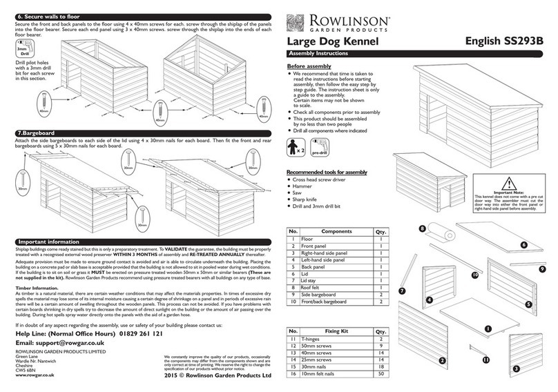 Rowlinson Garden Products DOGKENLRG Assembly instructions