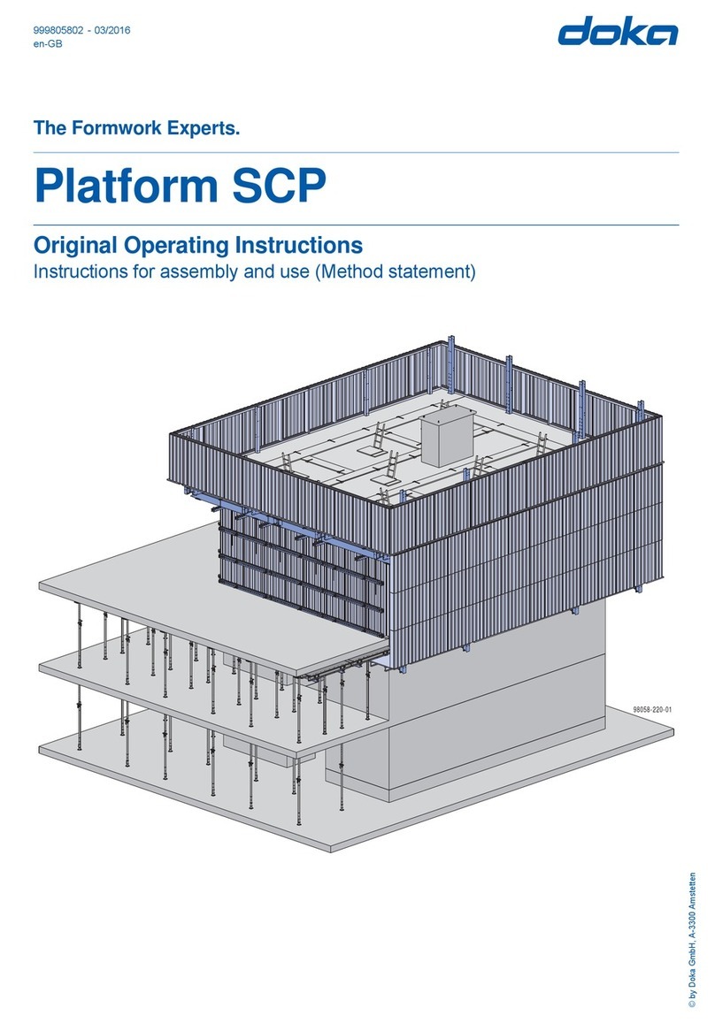Doka Platform SCP Original Operating Instructions / Instructions for Assembly and Use Doka Platform SCP Original Operating Instructions / Instructions for Assembly and Use