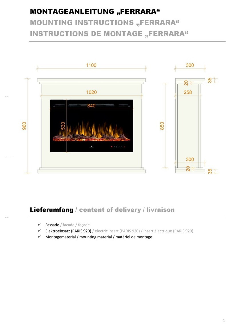 Noble Flame FERRARA Mounting instructions