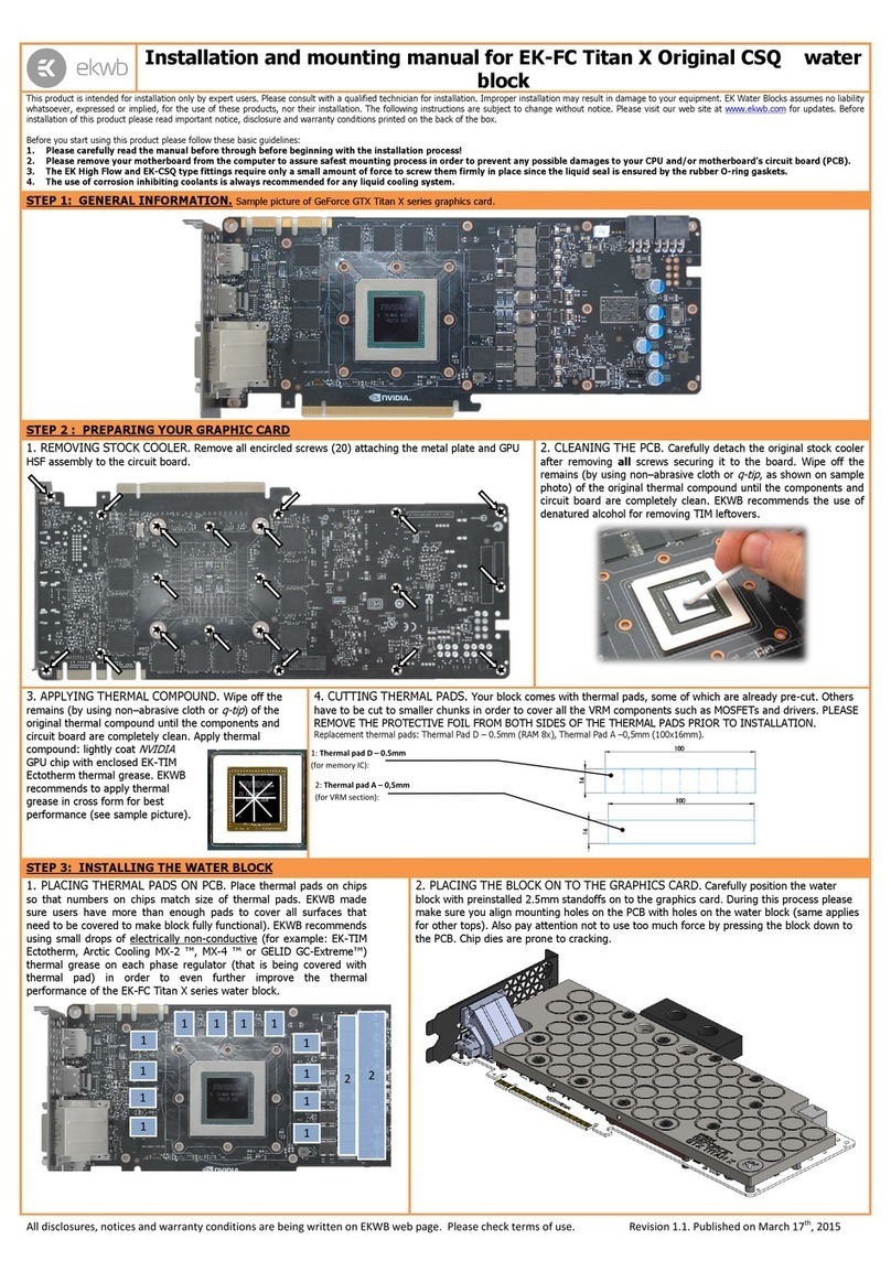 ekwb EK-FC Titan X Original CSQ Manual