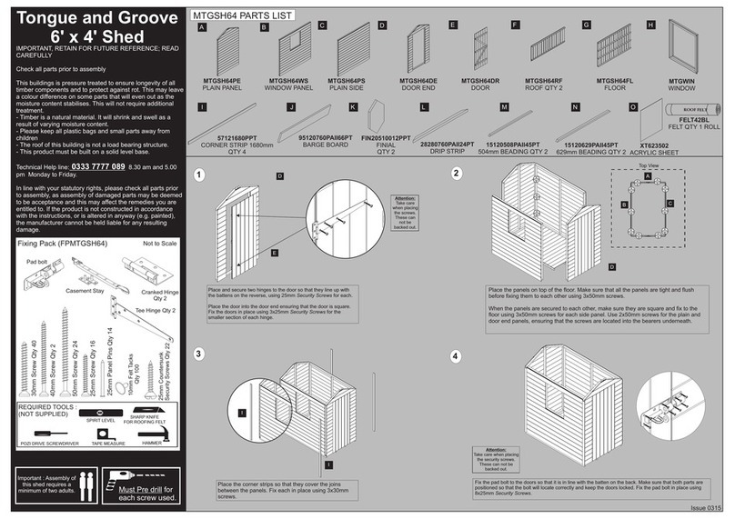 Forest garden MTGSH64 User manual