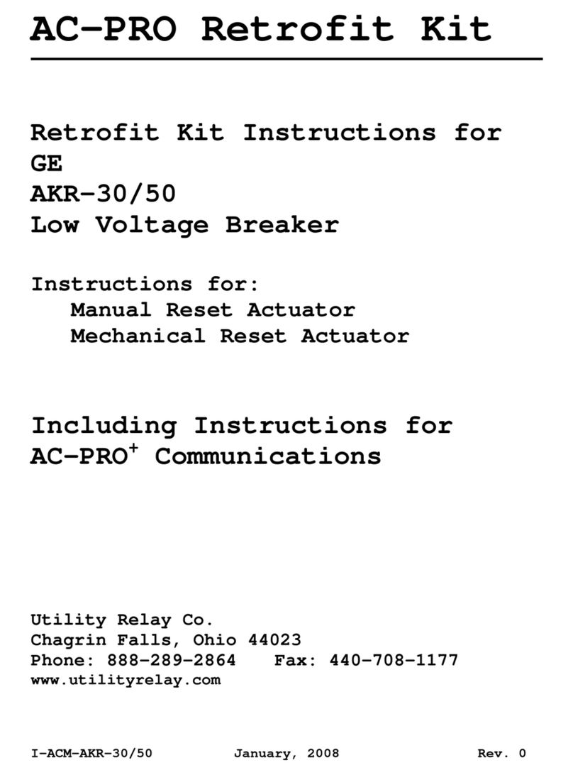 Utility Relay Company AC-PRO AKR-30 instructions