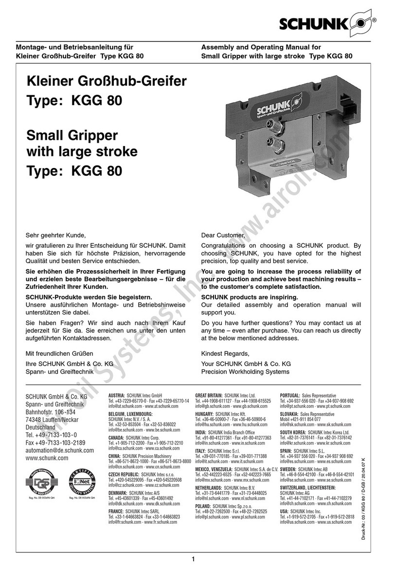 SCHUNK KGG 80 Assembly and operating manual