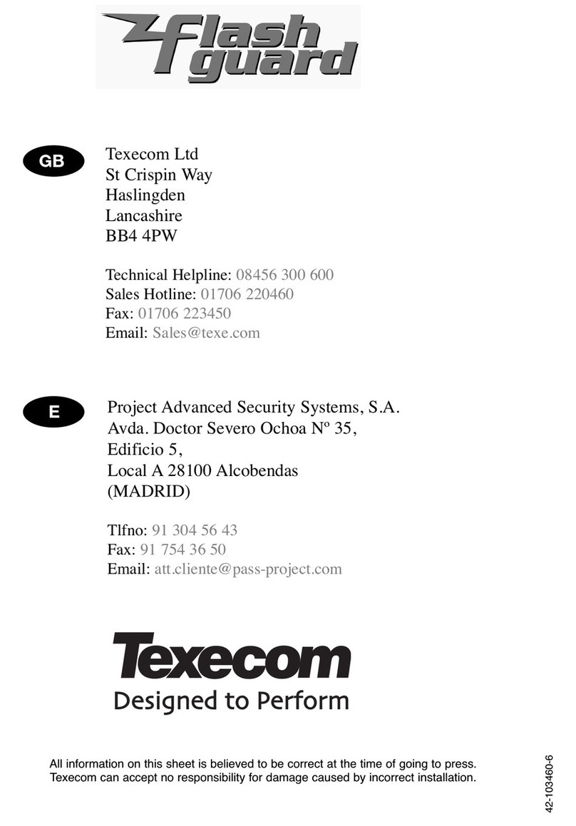 Texecom Flashguard installation instructions