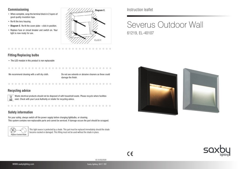 Saxby Lighting Severus Instruction leaflet