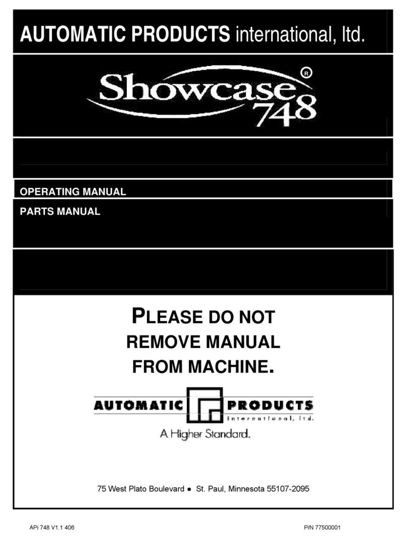 Automatic Products Showcase 748 operating manual Automatic Products Showcase 748 operating manual