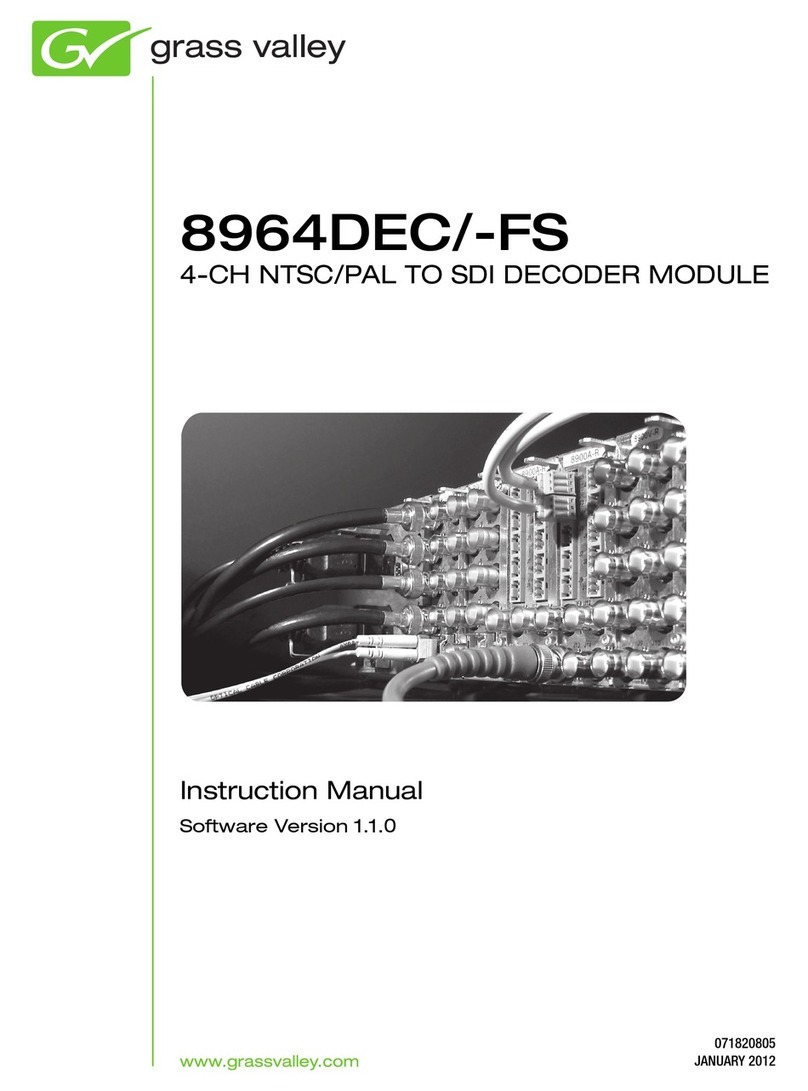 GRASS VALLEY 8964DEC - User manual