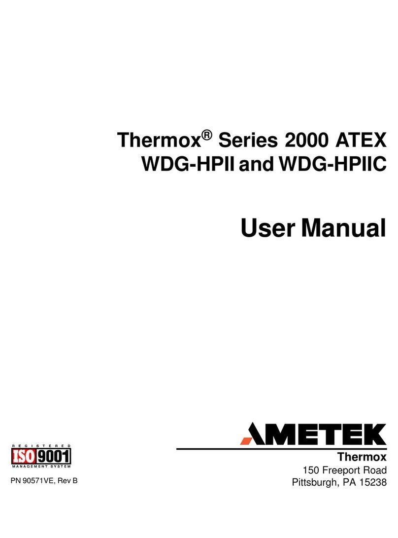 Ametek Thermox 2000 ATEX Series user manual Ametek Thermox 2000 ATEX Series user manual