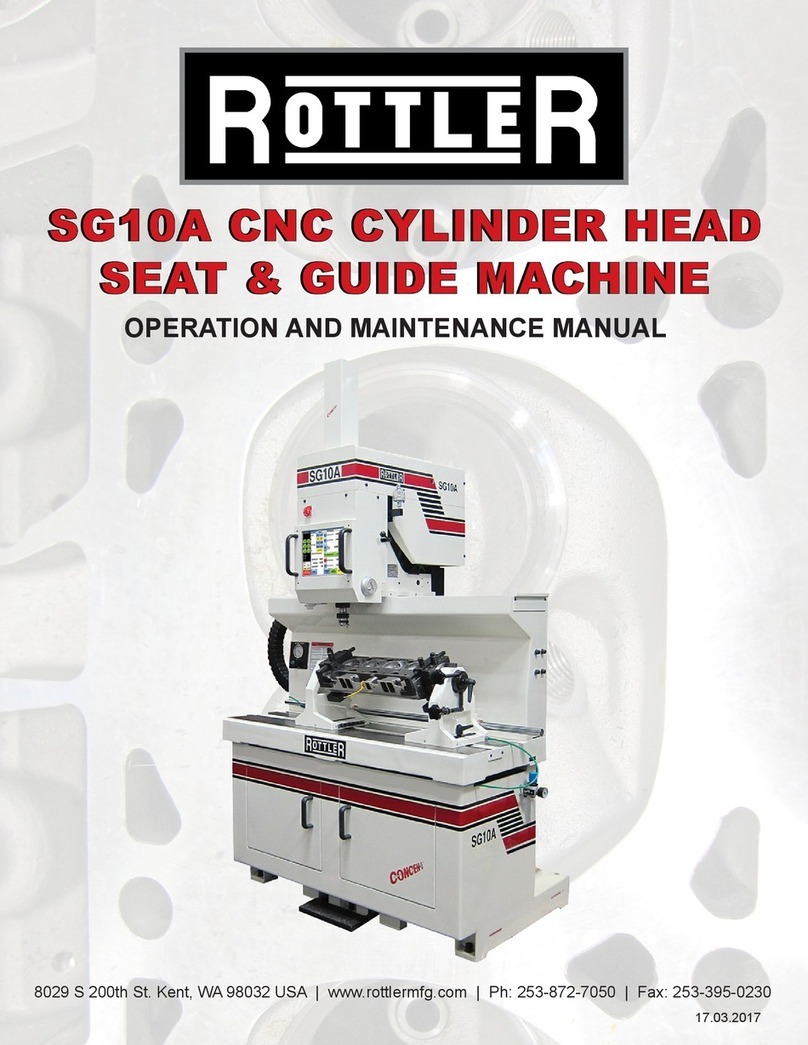 Rottler SG10A Operation and maintenance manual