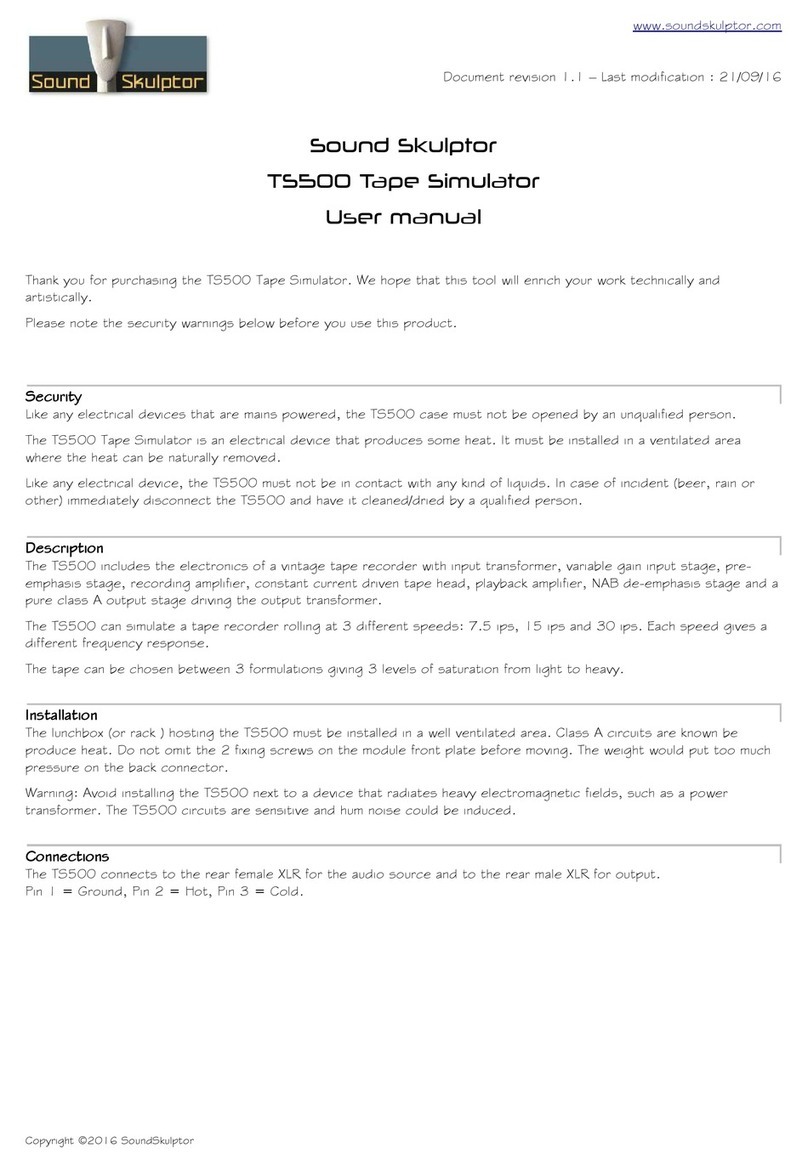 Sound Skulptor TS500 user manual