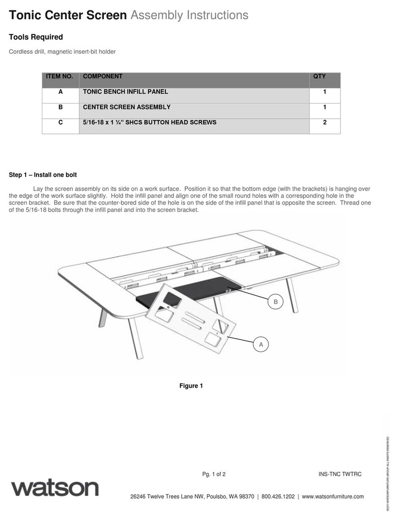 WATSON Tonic Center Screen User manual WATSON Tonic Center Screen User manual