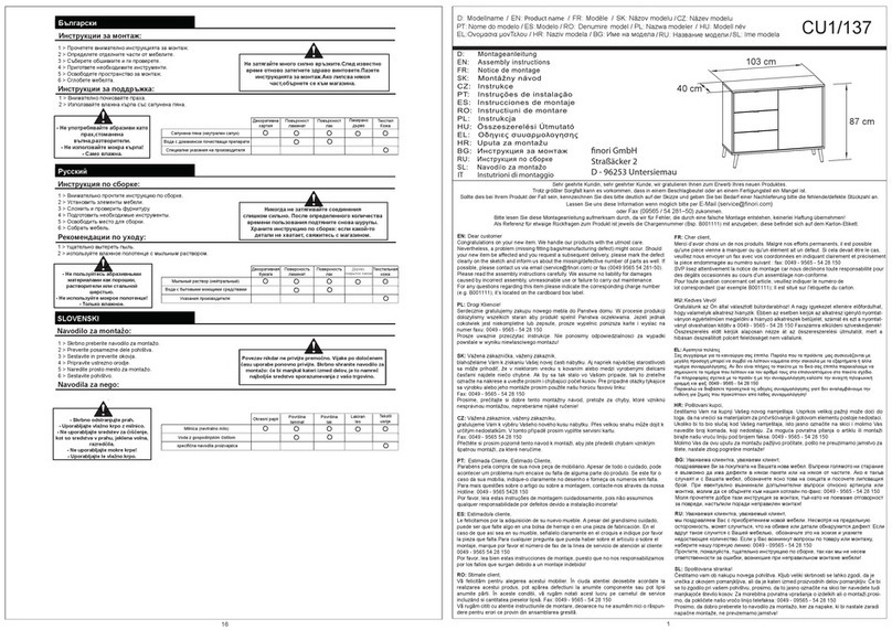 Finori Cuba 1-Trend CU1/137 User manual