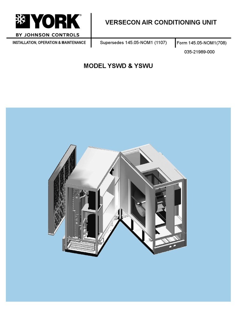 Johnson Controls York VERSECON YSWD Series Owner's manual