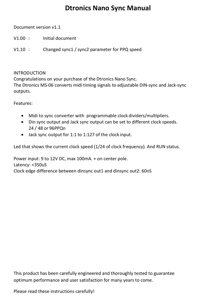 DTronics Nano Sync manual