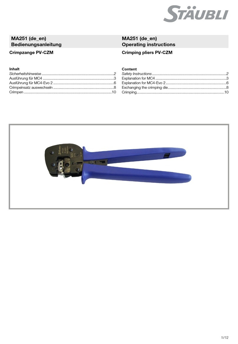 Staubli PV-CZM Series User manual