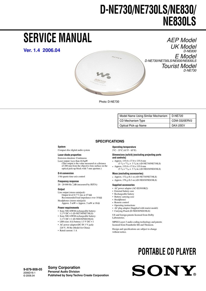 Sony Walkman D-NE730 User manual