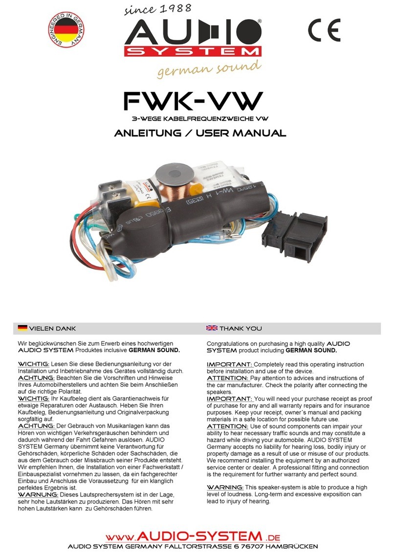Audiosystem FWK-VW user manual