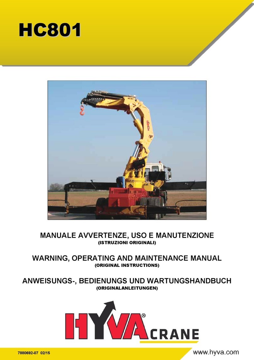 HYVA HC801 WARNING, OPERATING AND MAINTENANCE MANUAL
