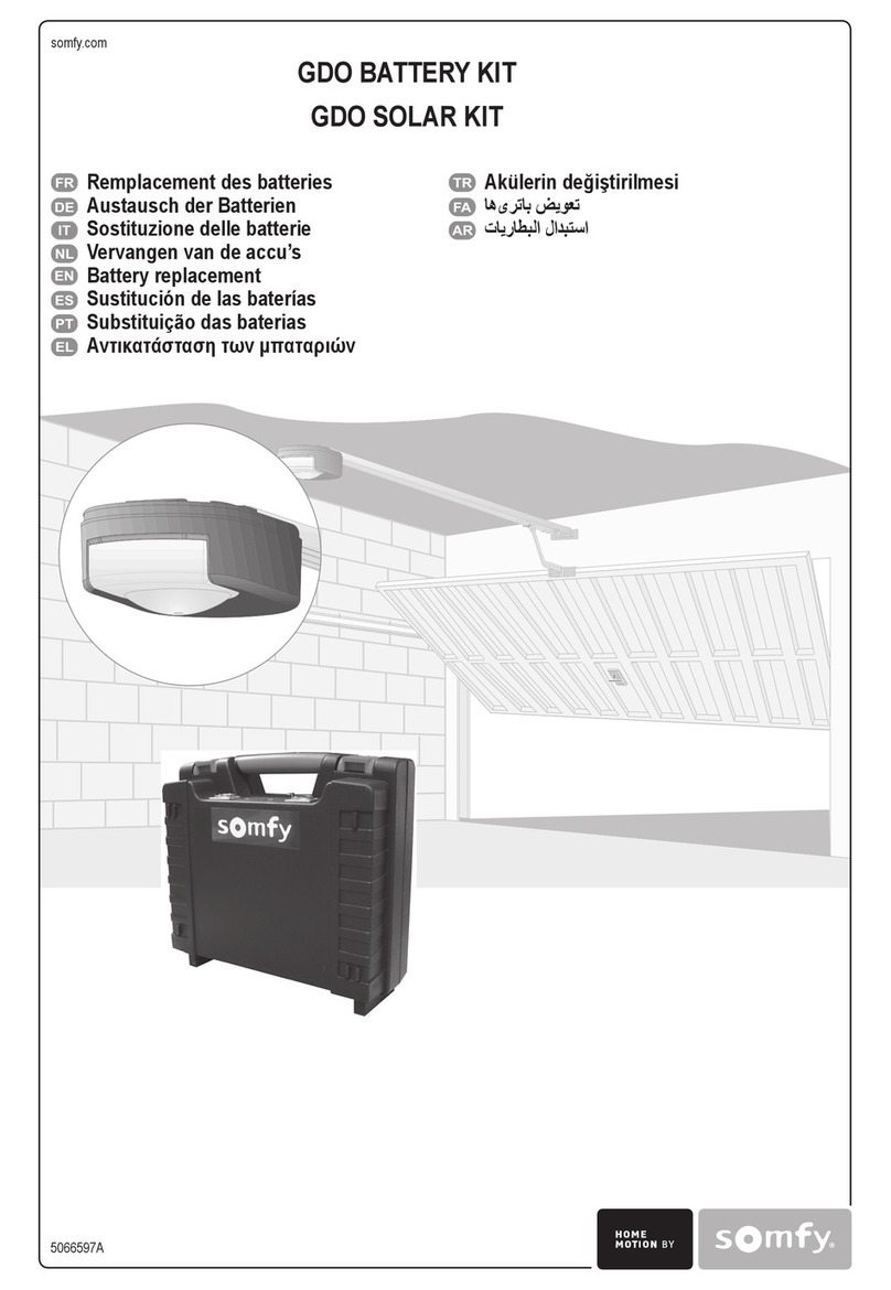 SOMFY GDO BATTERY KIT quick start guide