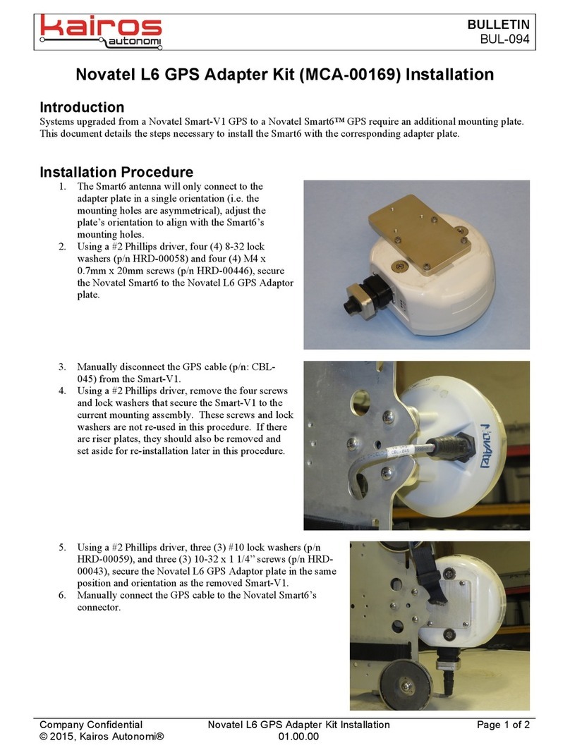 KAIROS MCA-00169 User manual