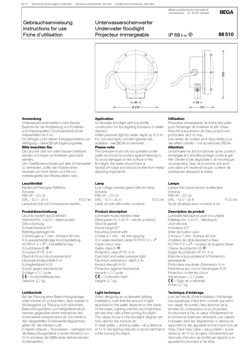 BEGA 88510 Instructions for use