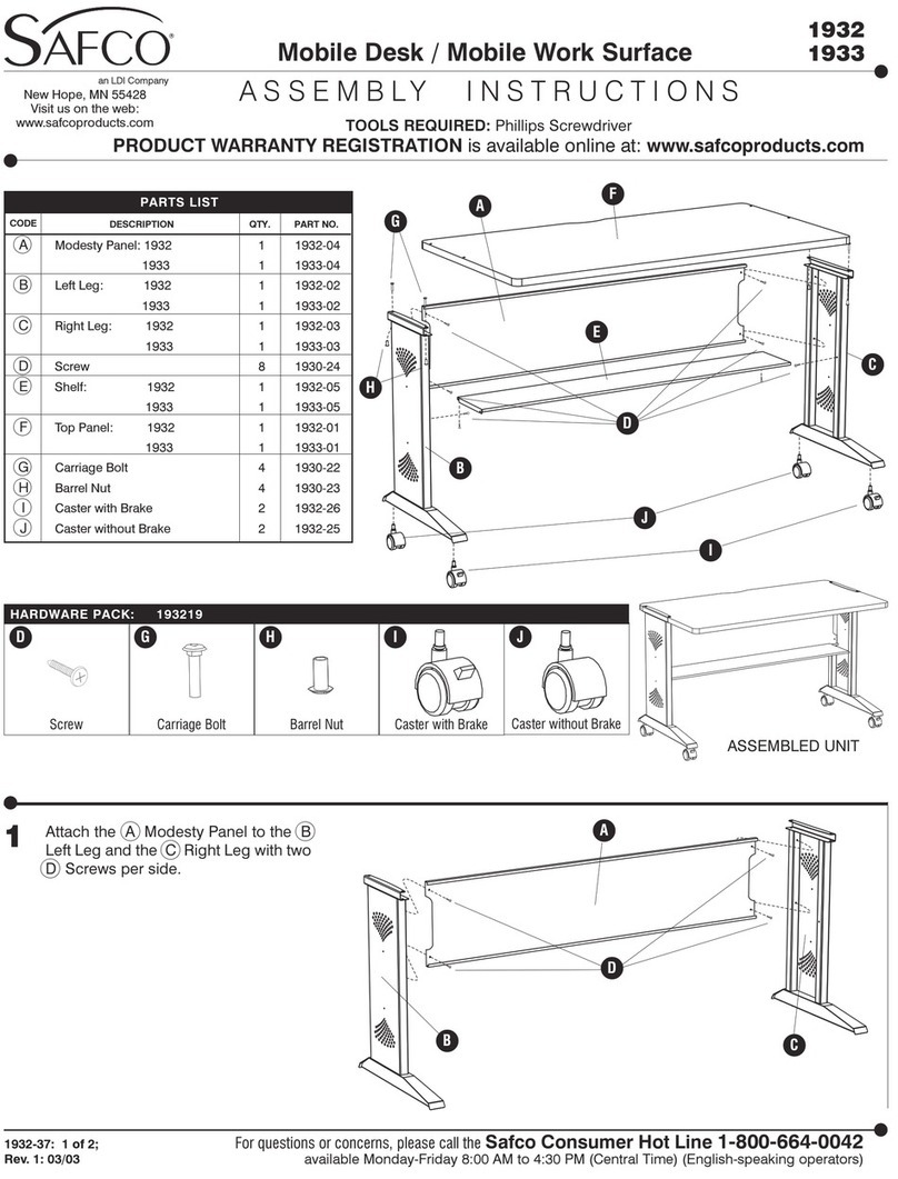 LDI SAFCO 1932 Assembly instructions LDI SAFCO 1932 Assembly instructions