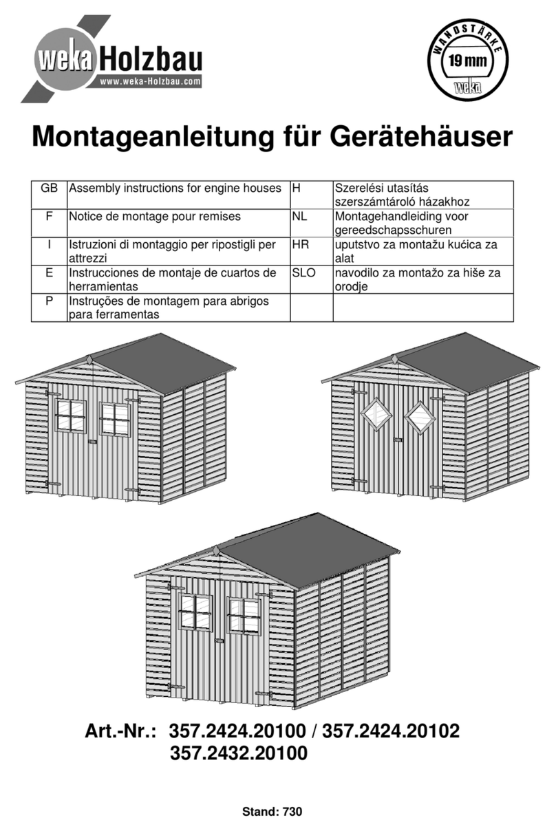 Weka Holzbau 357.2424.20100 Assembly instructions