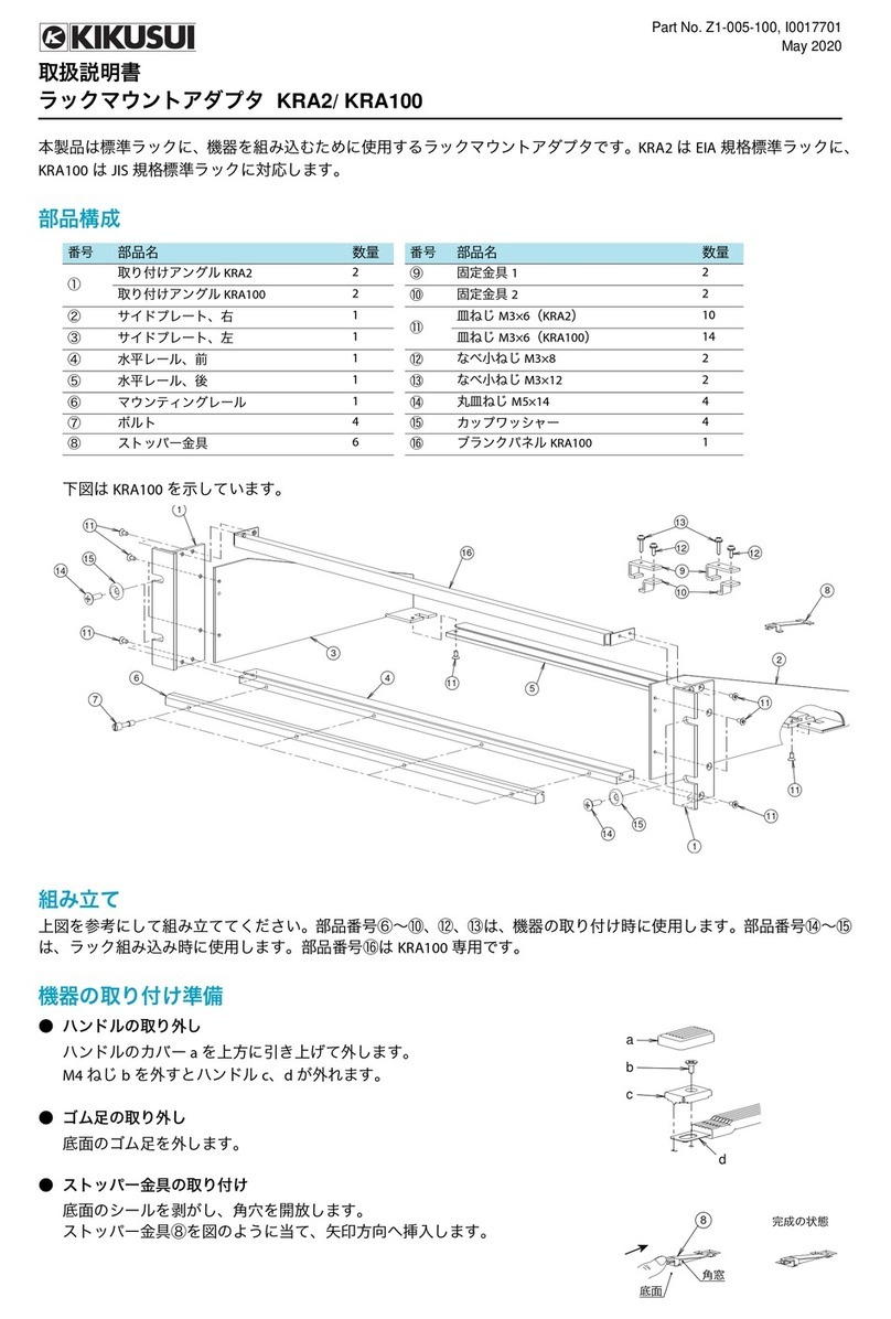 Kikusui KRA2 instruction manual
