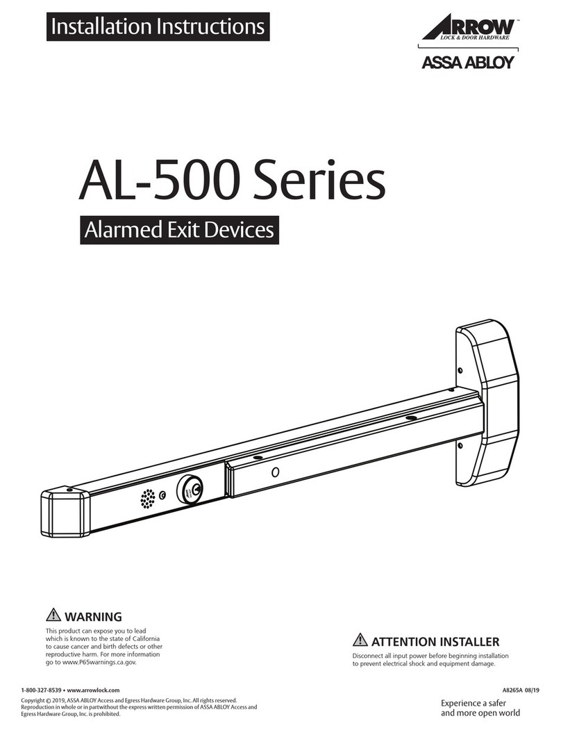Assa Abloy Arrow AL-500 Series installation instructions