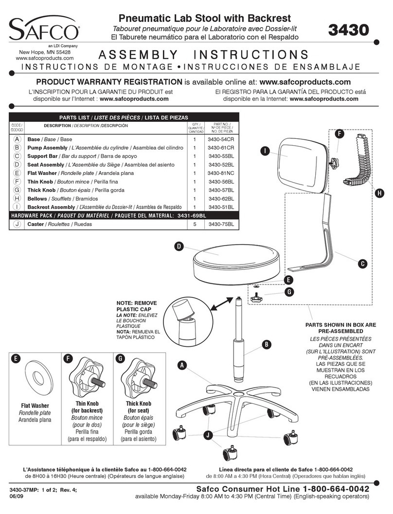 LDI SAFCO 3430 Assembly instructions