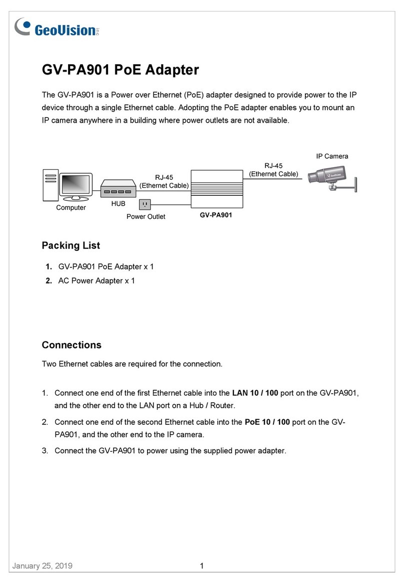 GeoVision GV-PA901 quick start guide
