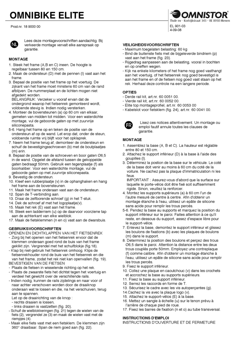 OMNISTOR OMNIBIKE ELITE User manual