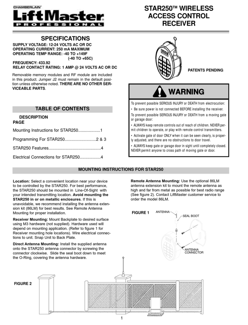 Chamberlain LiftMaster Star250 manual