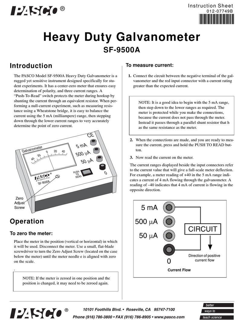 PASCO SF-9500A User manual