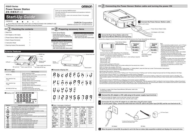 Omron EQUO Series Startup guide Omron EQUO Series Startup guide